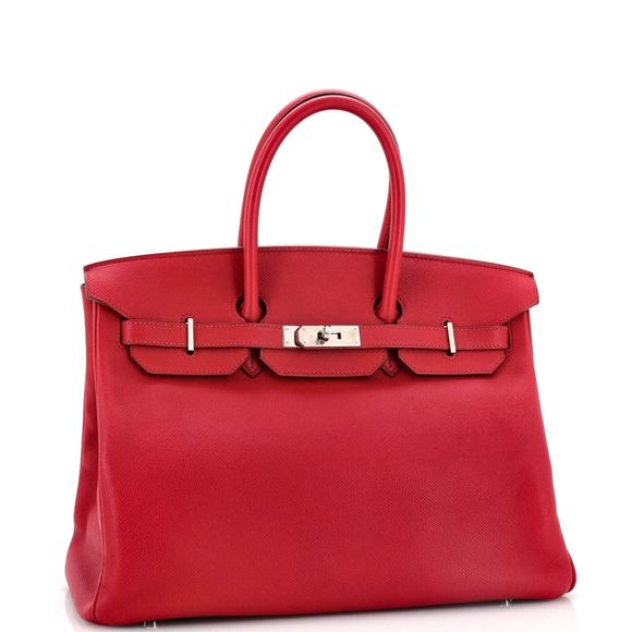 Hermes Birkin Handbag Rubis Epsom With #78159H11B - Picture 3 of 10